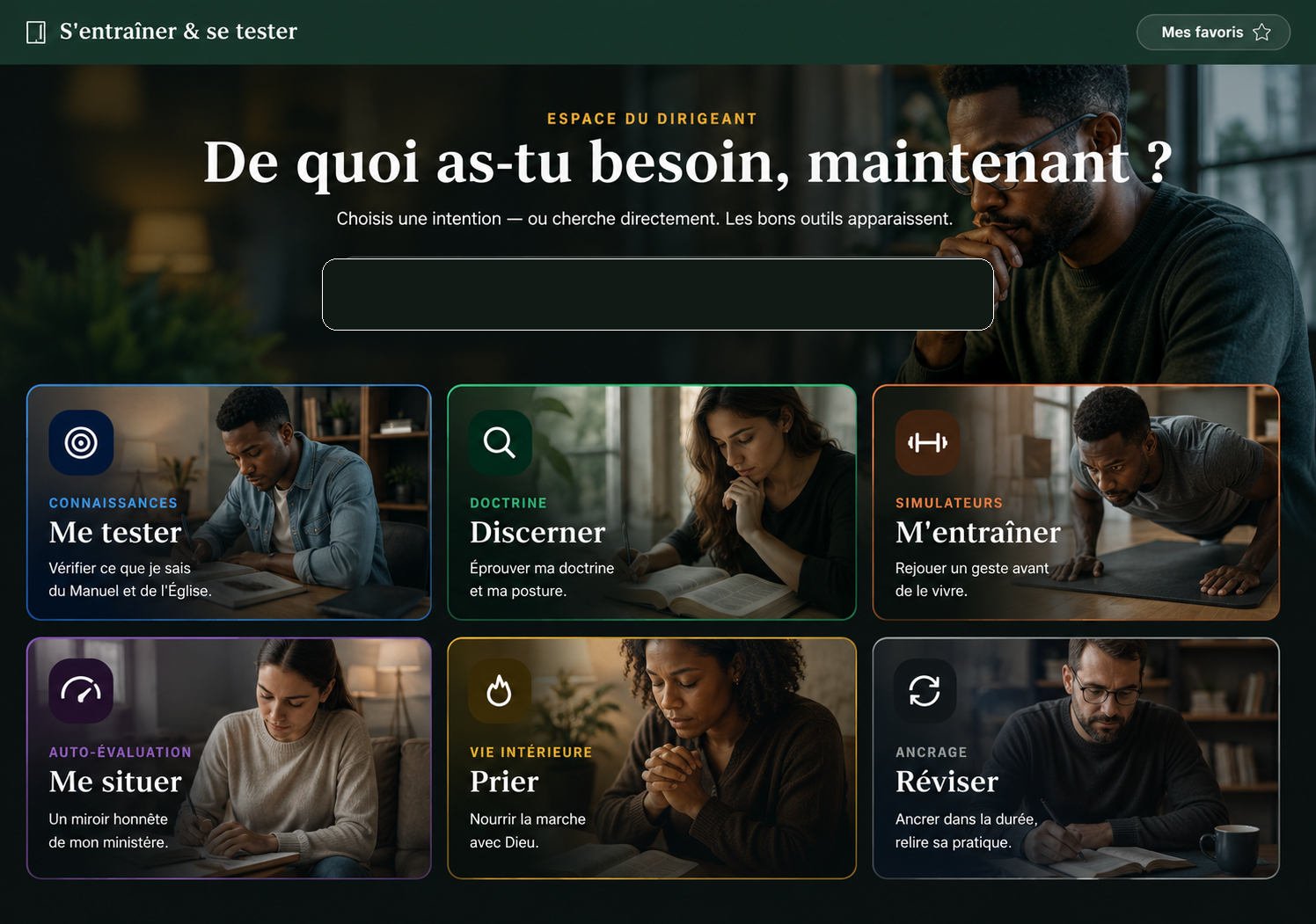 S'entraîner & se tester — Équiper pour mieux servir